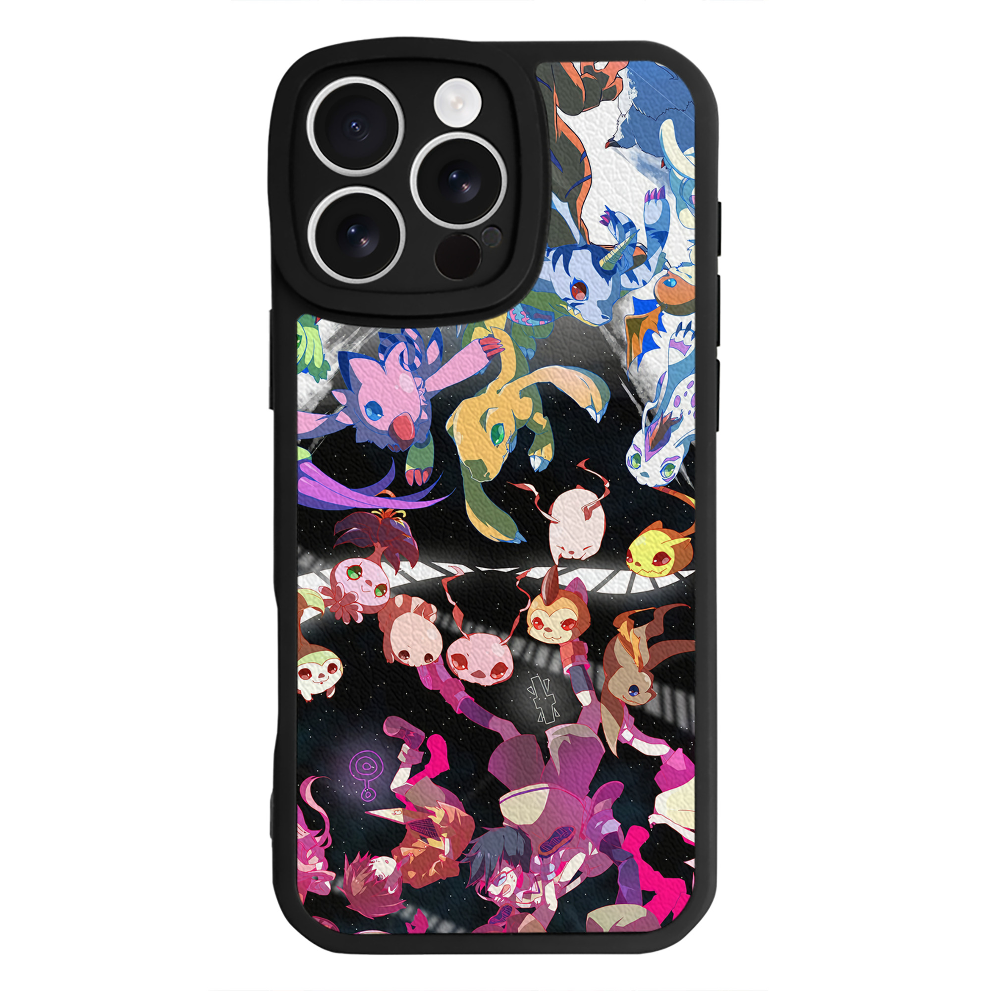 （画像用） Digimon デジタルモンスター/デジモン 【iPhone 16シリーズ対応】シリコンスマホケース（レザー調） 材質：シリコン